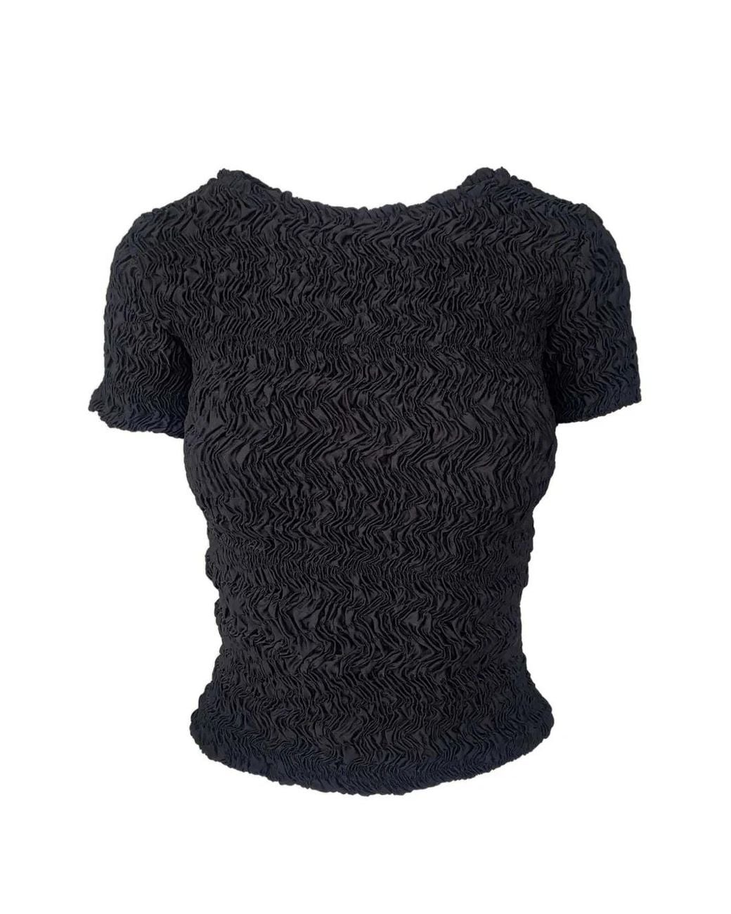 Contessa Mills Black Blair Smocked T-Shirt