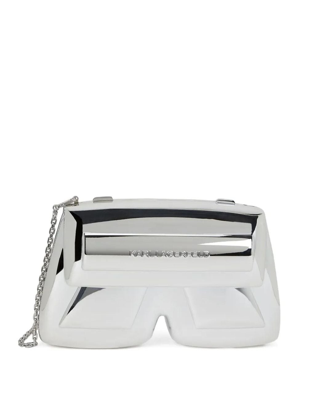 Karl Lagerfeld Gray Ikon K Clutch Bag