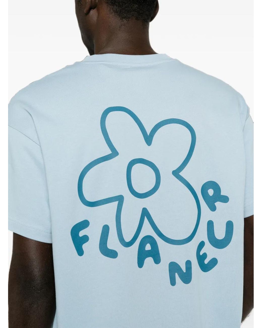 flâneur Blue Blossom Graphic-Print T-Shirt for men