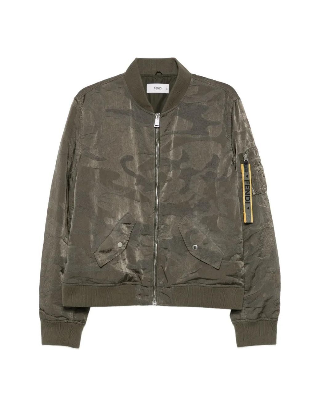 Fendi Green Patchwork Nylon Blouson for men