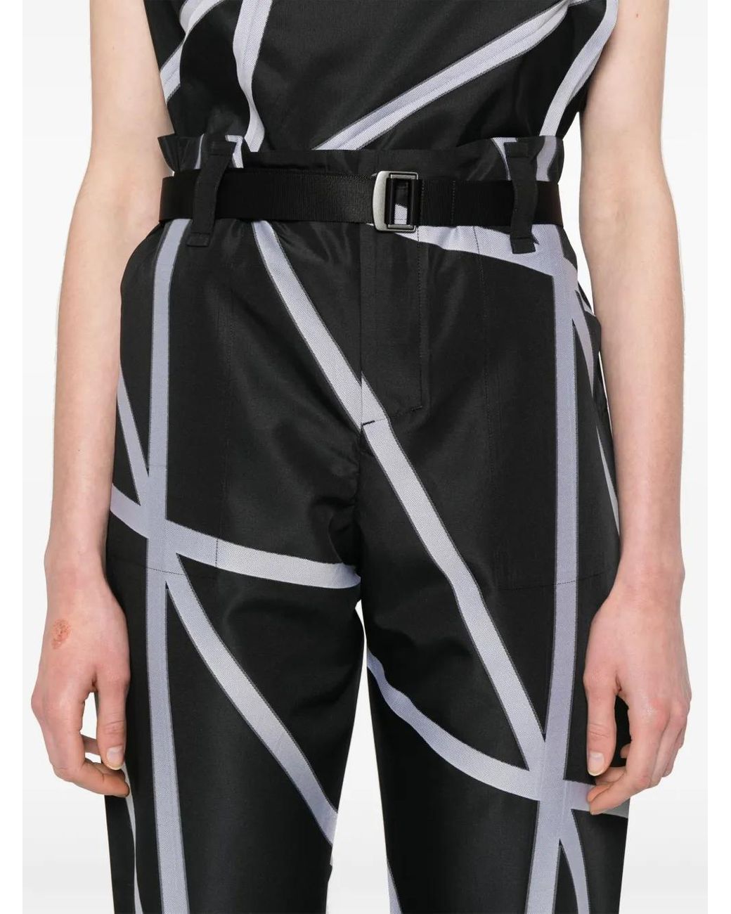Issey Miyake Black No.5 Jacquard Trousers