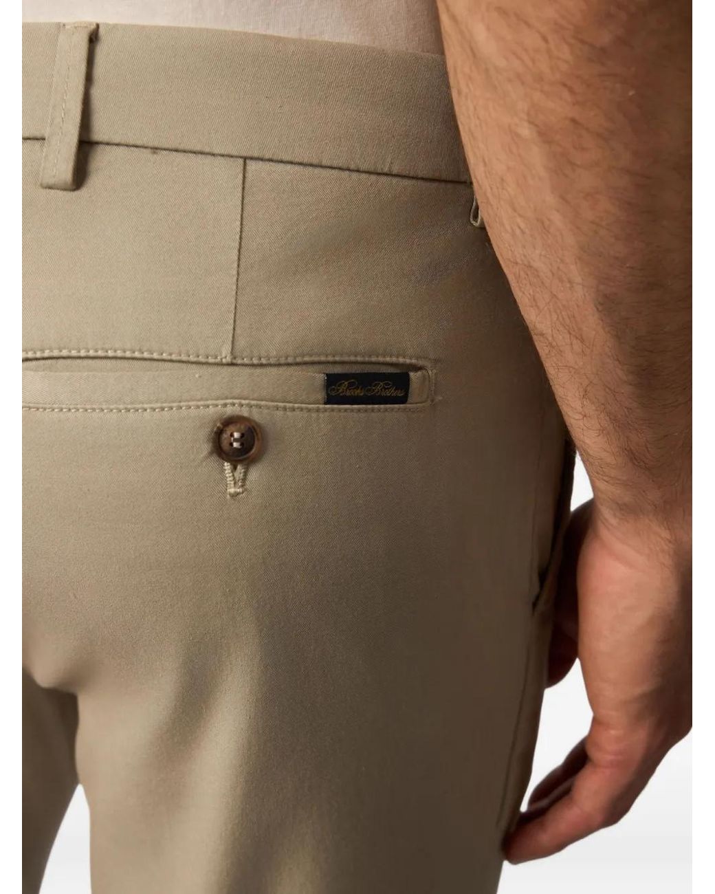 Brooks Brothers Natural Chino Trousers for men