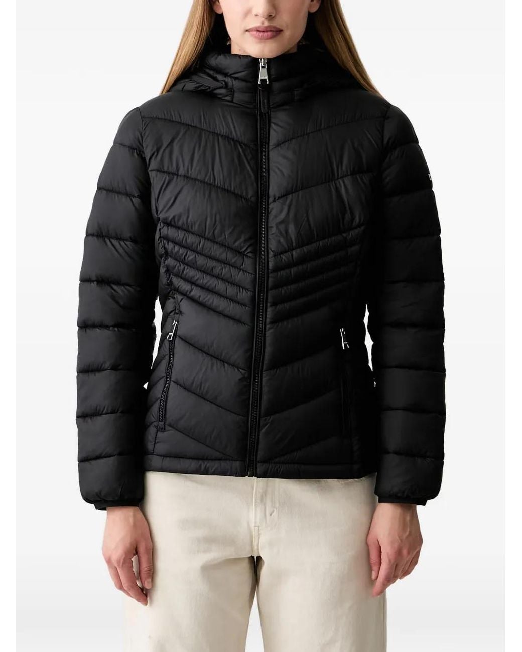 Plumífero Con Capucha DKNY de color Black