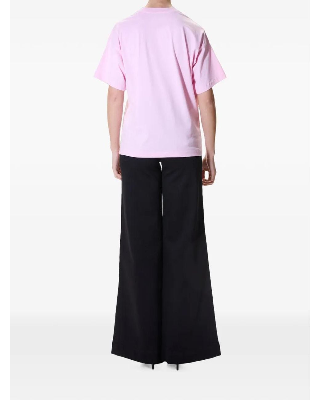 Moschino Pink Goose-Print T-Shirt
