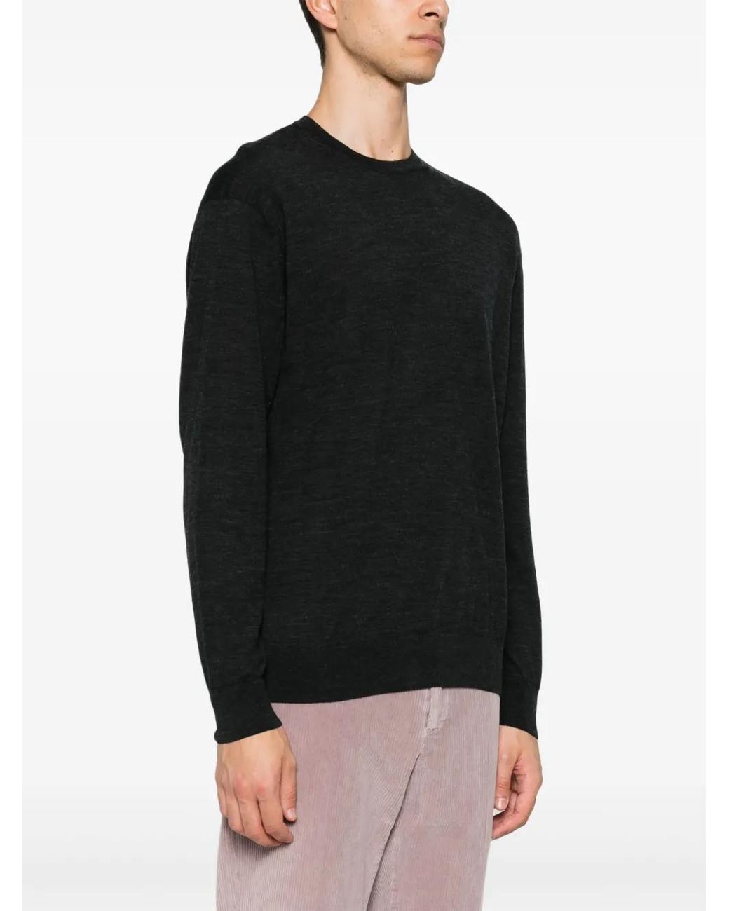 D4.0 Black Wool Sweater for men
