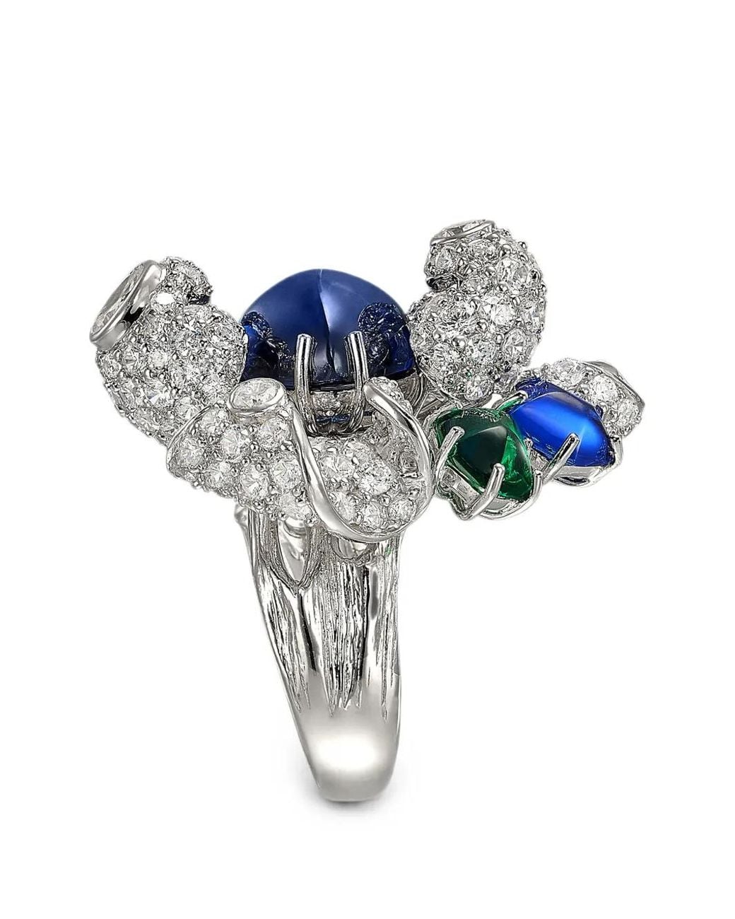 Anabela Chan Black Blossom Multi-Stones Ring