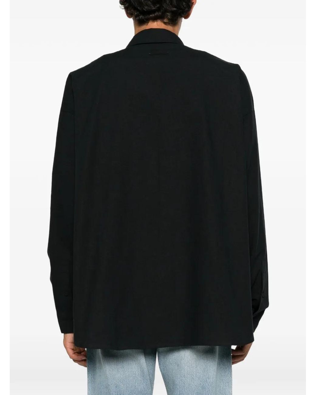 Fear Of God Black Essentials Logo-Embroidered Shirt for men