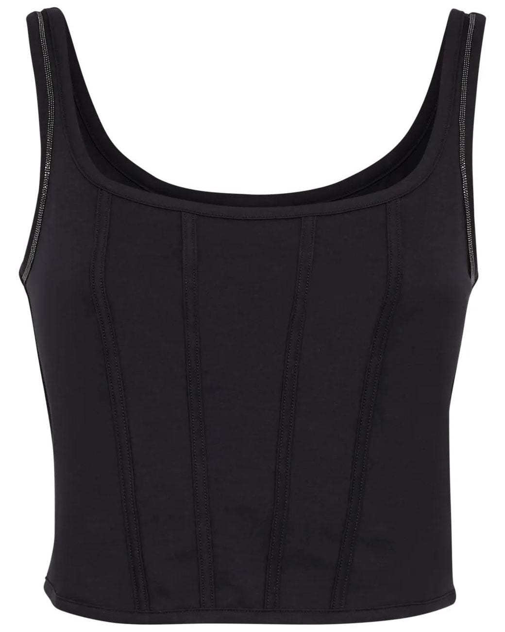 Brunello Cucinelli Blue Cropped Tank Top