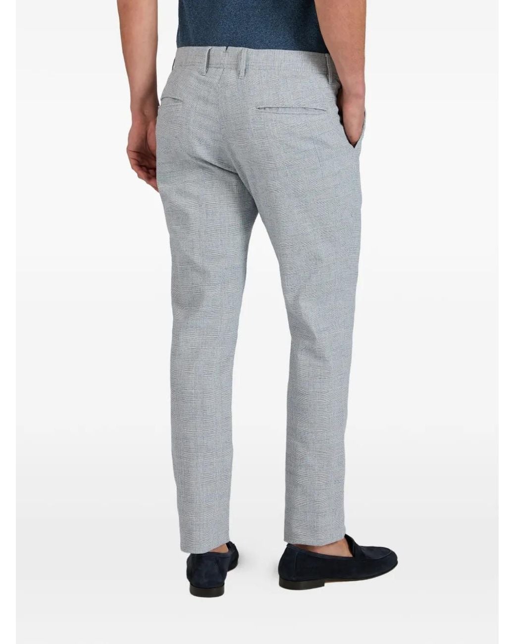 Slowear Gray Prince Of Wales Check Trousers for men