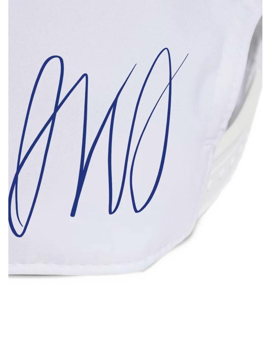 Adidas White Logo-Embroidered Cap