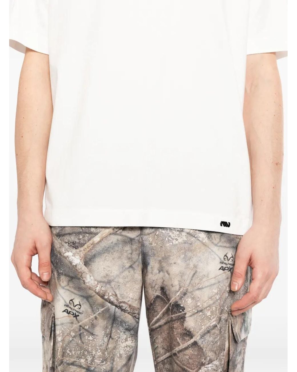 Massimo Osti Studio White Logo-Print Round-Neck T-Shirt for men