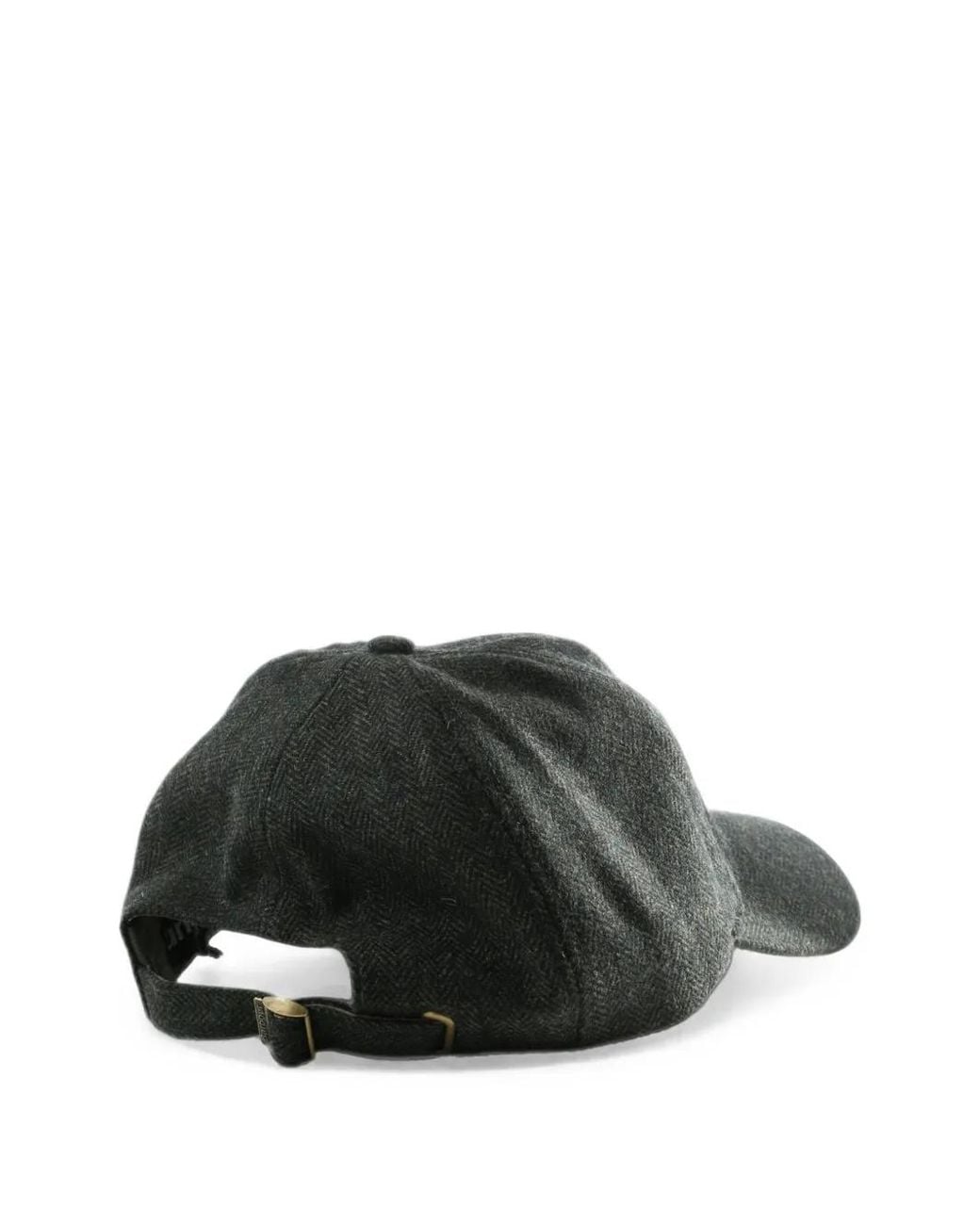 Barbour Black Barlow Herringbone-Pattern Logo-Embroidered Cap