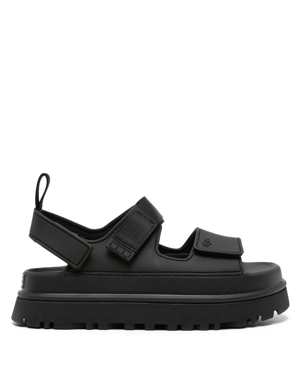 Ugg Black Platform Sandals 'Goldenglow'