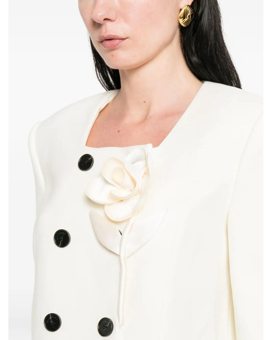 Self-Portrait White 3D Flower Jacket