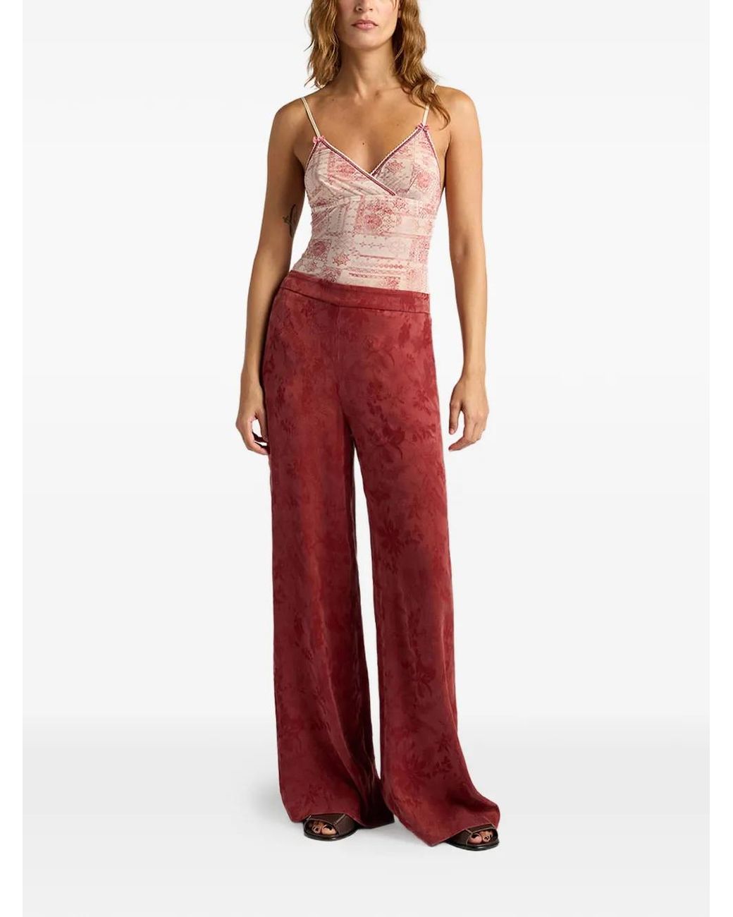 Momoní Red Marajo Palazzo Pants