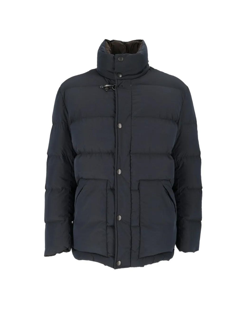 Fay Blue High-Neck Quilted Down Jacket for men
