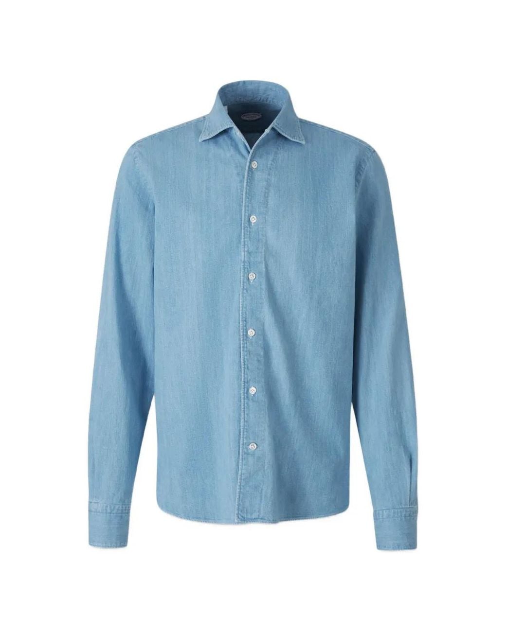 Vincenzo Di Ruggiero Blue Button-Down Long-Sleeve Shirt for men