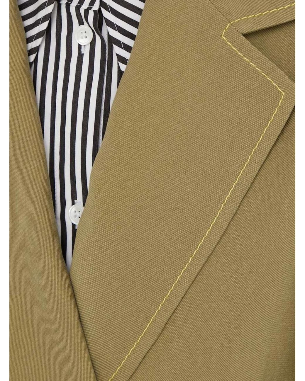 Paul Smith Green Belted Stitching Coat