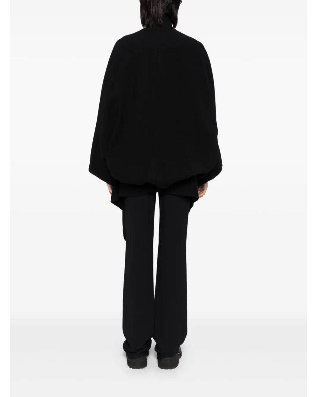 Yohji Yamamoto Black Button-Up Cape