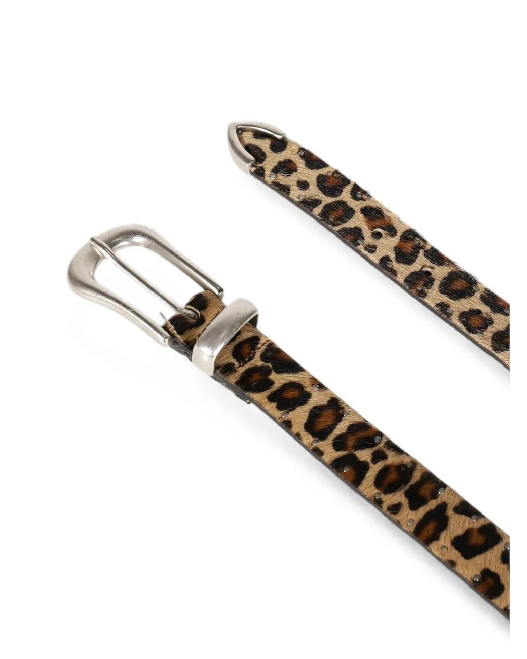 Second/Layer White The Doc Leopard-Print Belt for men