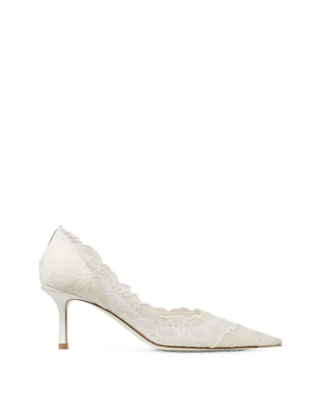 Jimmy Choo White Faiz Pumps 65 Ivory Lace
