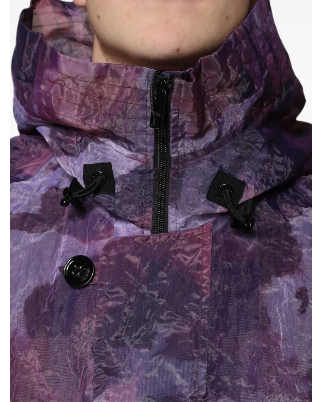 Dolce & Gabbana Purple Camouflage Hooded Jacket for men