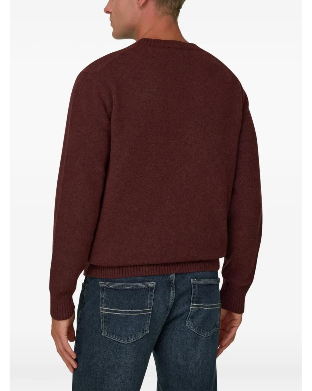 Boggi Red Crew Neck Jumper for men