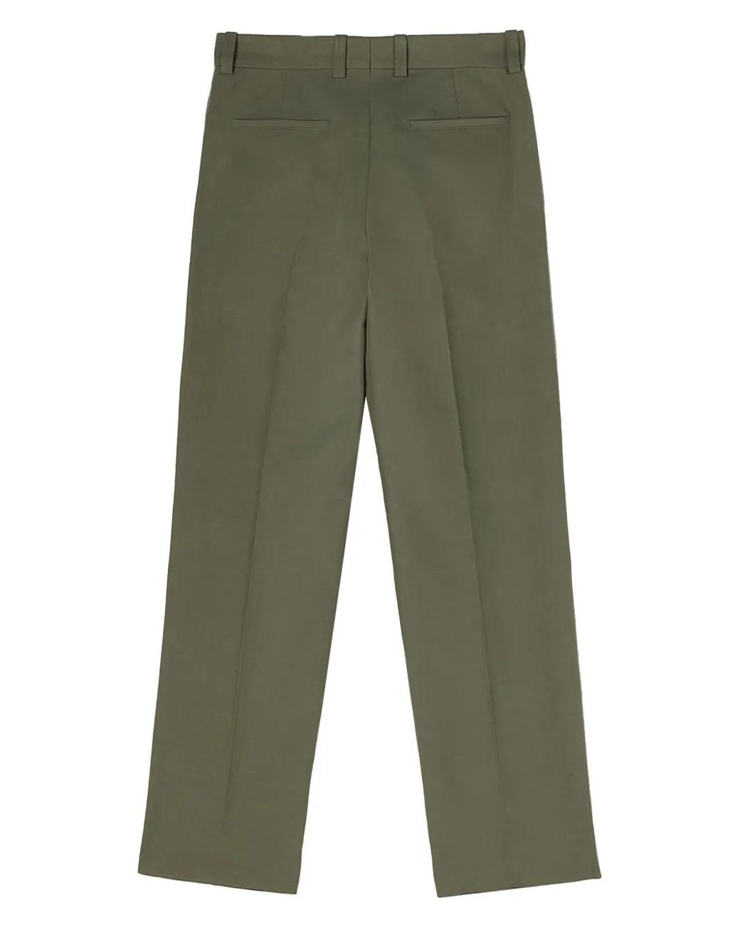 Jil Sander Green Straight-Leg Trousers for men
