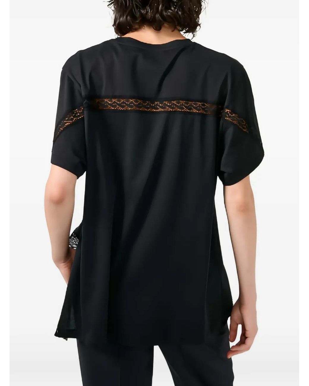 Barbara Bui Black Lace T-Shirt
