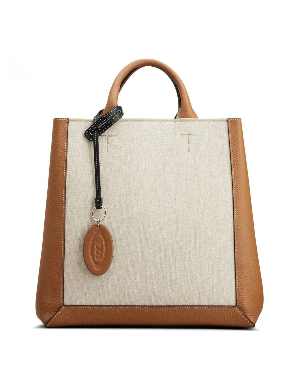 Tod's Natural Medium Shopping Handbag