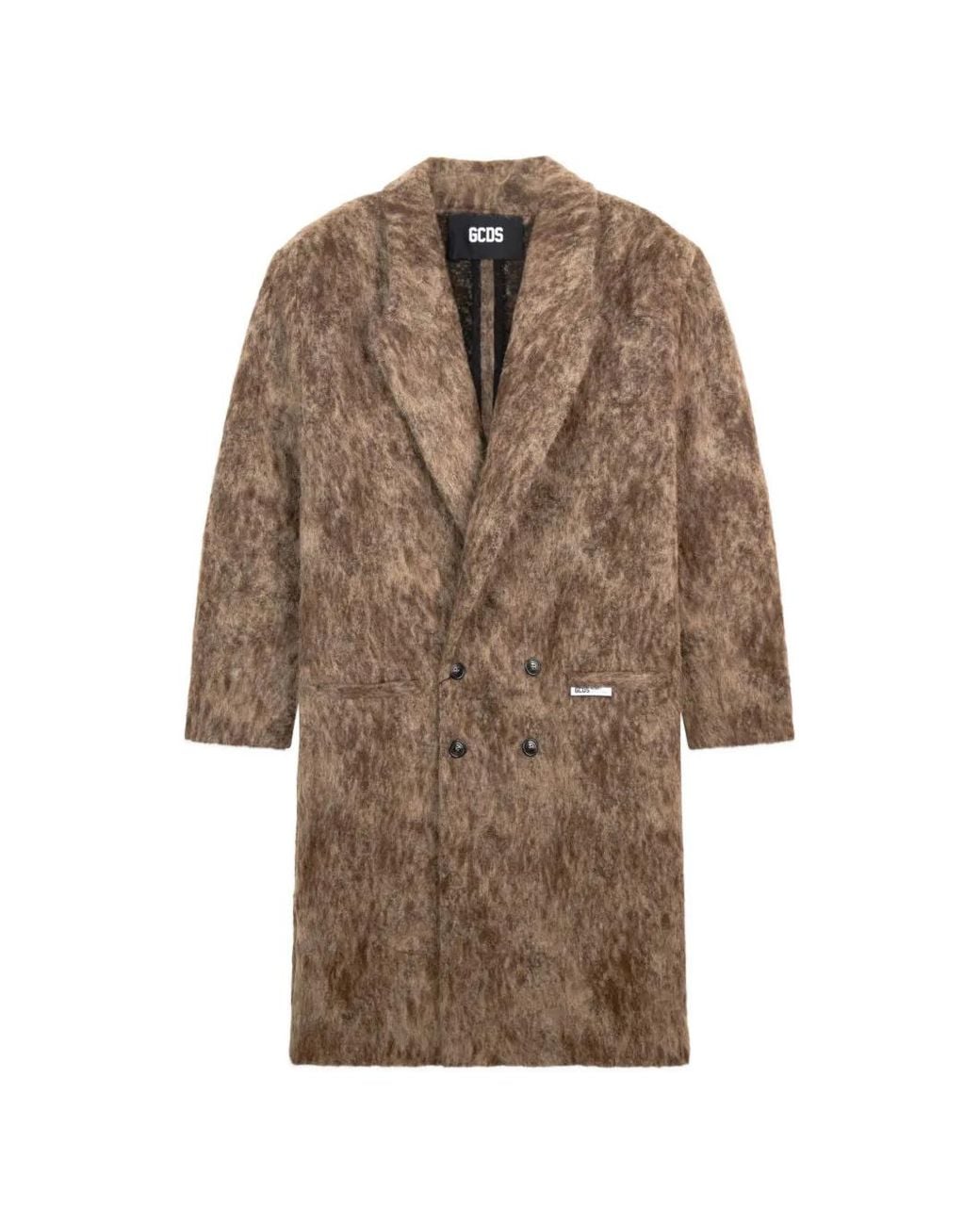 Gcds Brown Giuly Double-Breasted Coat for men