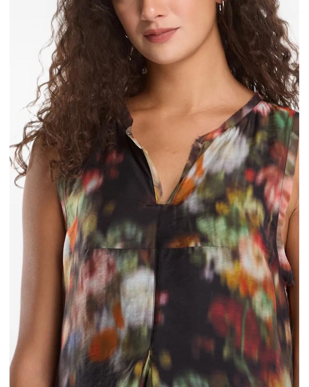 AllSaints Black Robe Courte Sans Manches À Fleurs Imprimées Sybil