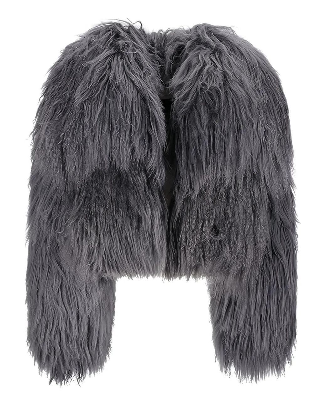 The Attico Gray Fur
