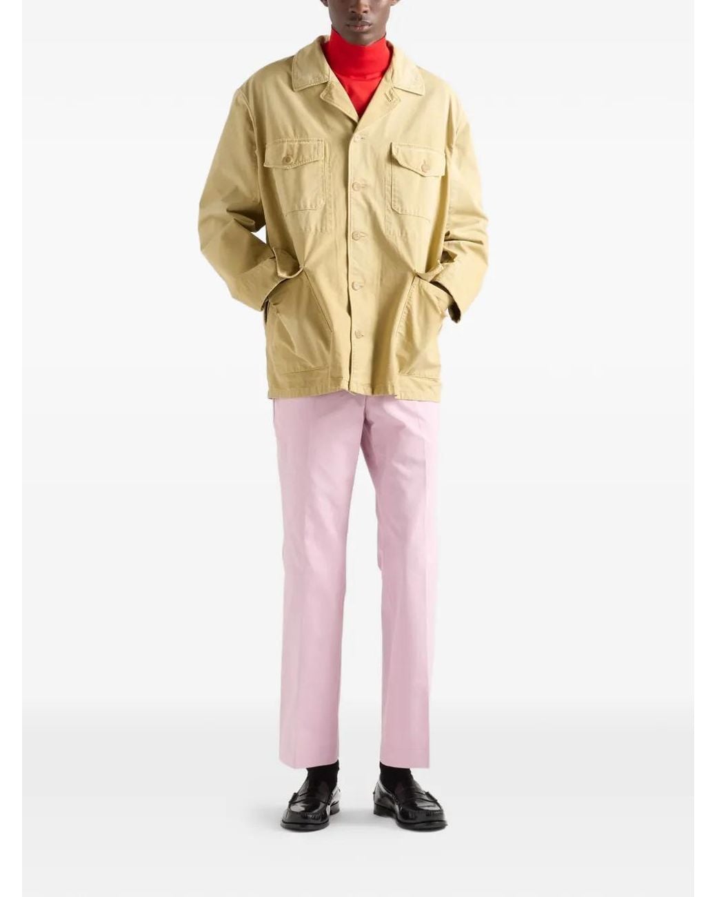 Prada Natural Cotton Blouson Jacket for men