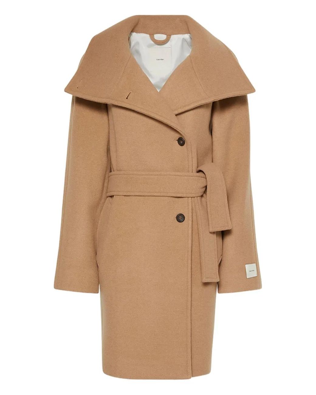 Calvin Klein Natural Belted Coat