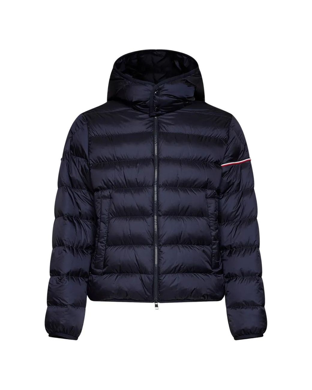 Moncler Blue Ravenlock Hooded Quilted Jacket for men