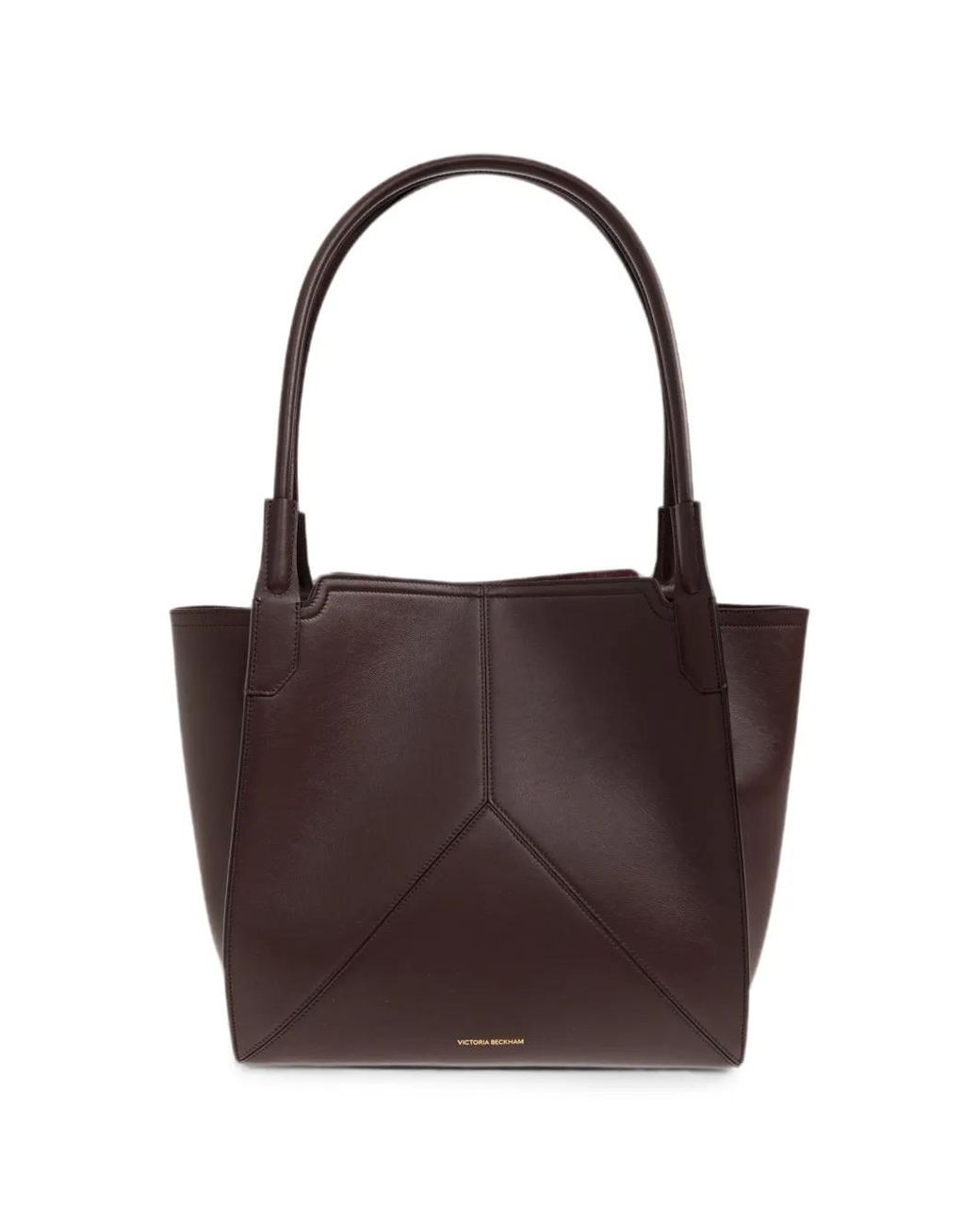 Victoria Beckham Brown Sac Cabas Vitoria À Logo Imprimé