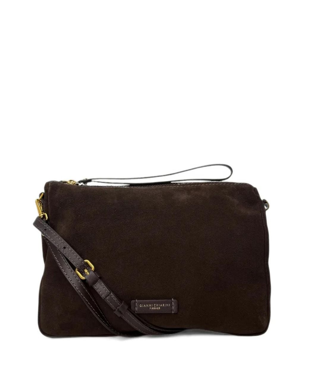 Gianni Chiarini Black Nora Suede Shoulder Bag