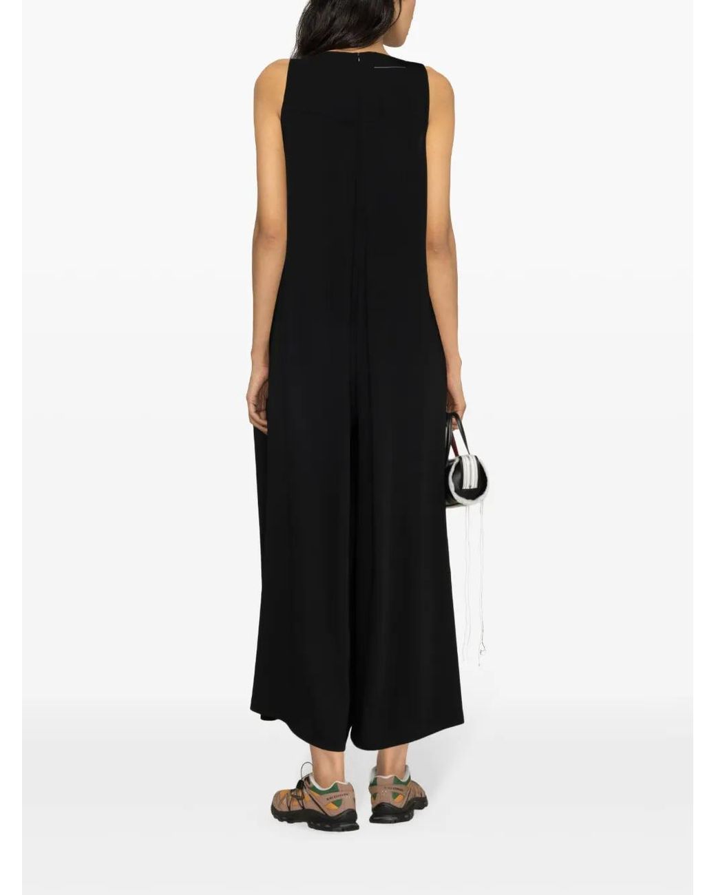 MM6 by Maison Margiela Black Wide-Leg Sleeveless Jumpsuit