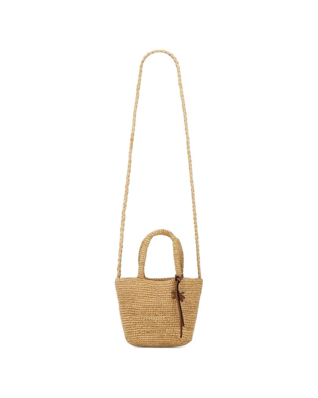 Manebí Metallic Woven Raffia Bag