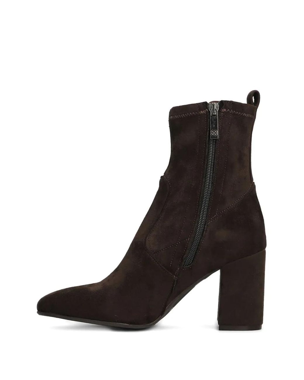 Carmens Brown Block-Heel Suede Ankle Boots