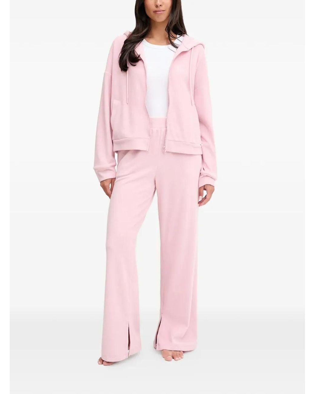DKNY Pink Hooded Zip-Up Pyjama Set