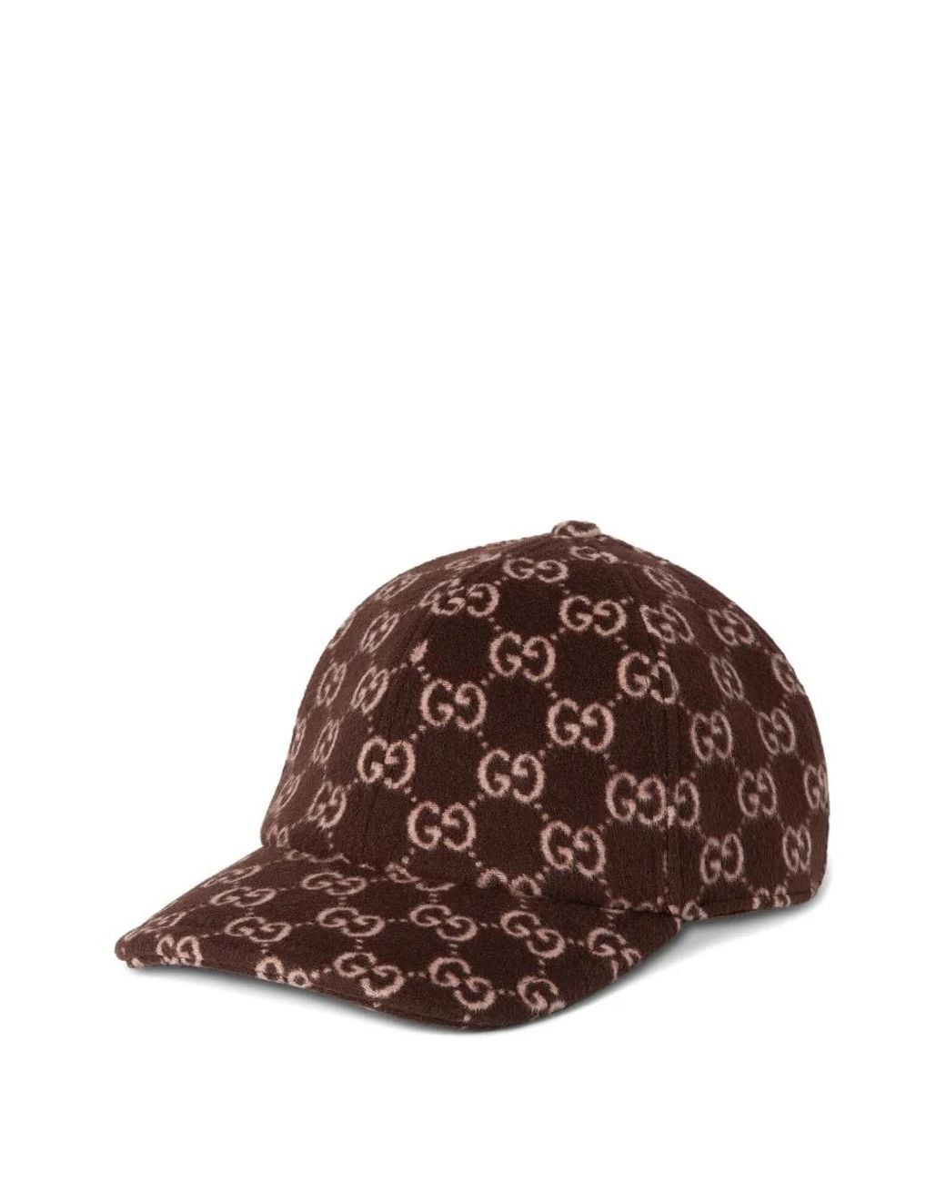 Gucci Brown Logo-Pattern Baseball Cap