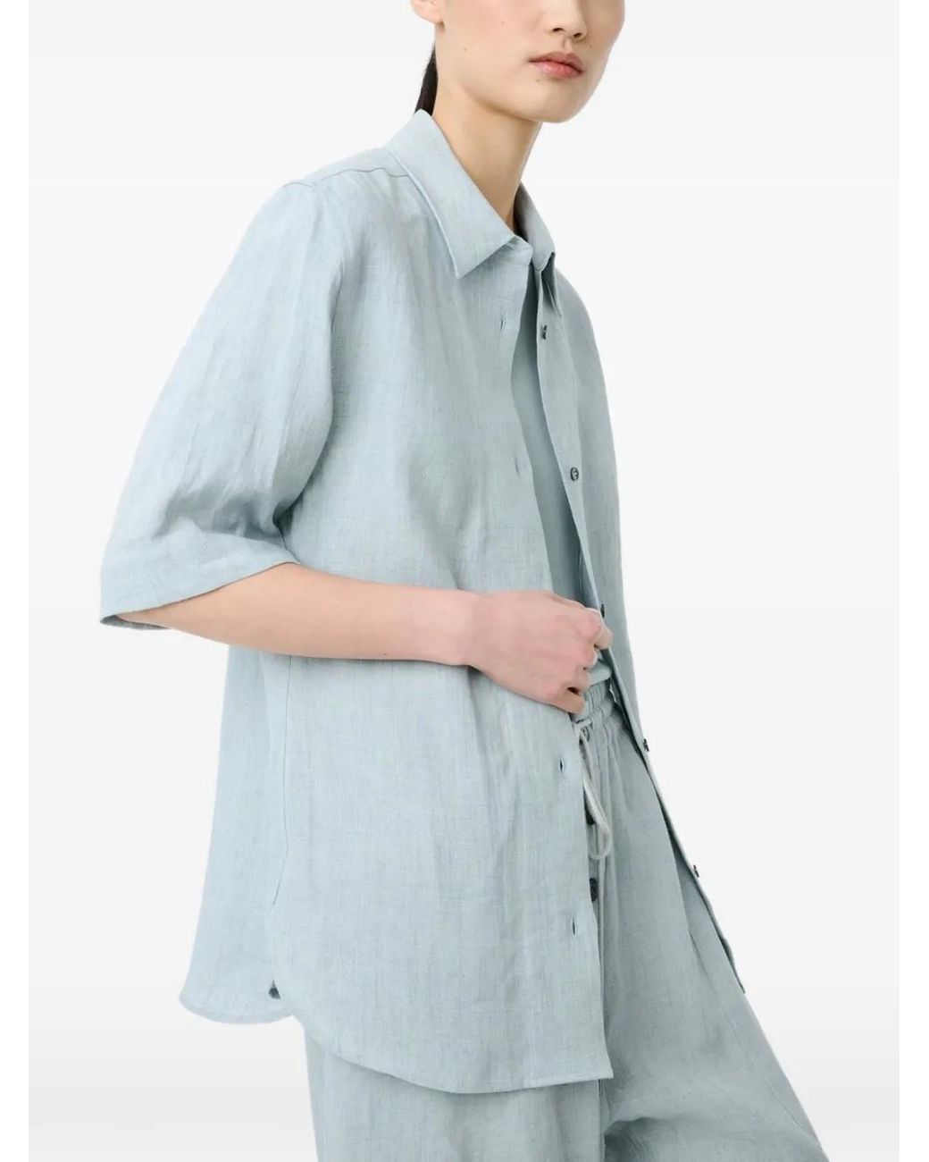 Studio Nicholson Estes パッチポケット シャツ Blue