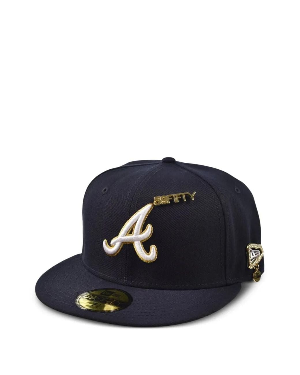 KTZ Blue Atlanta Braves Embroidered Fitted Hat for men
