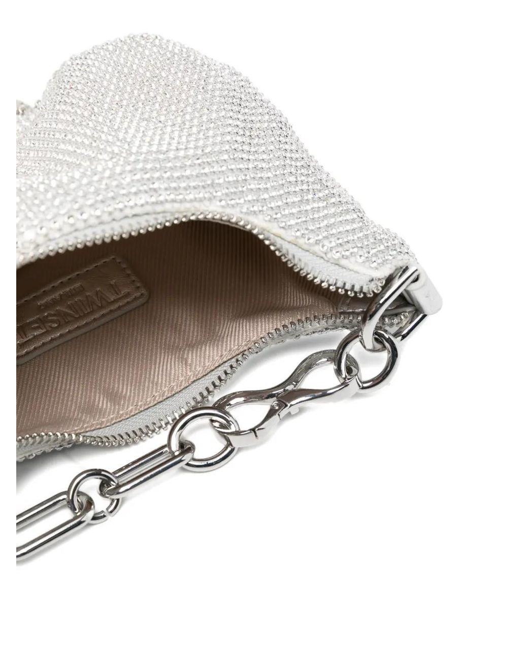 Twinset Mini-Tas Met Franje in het White