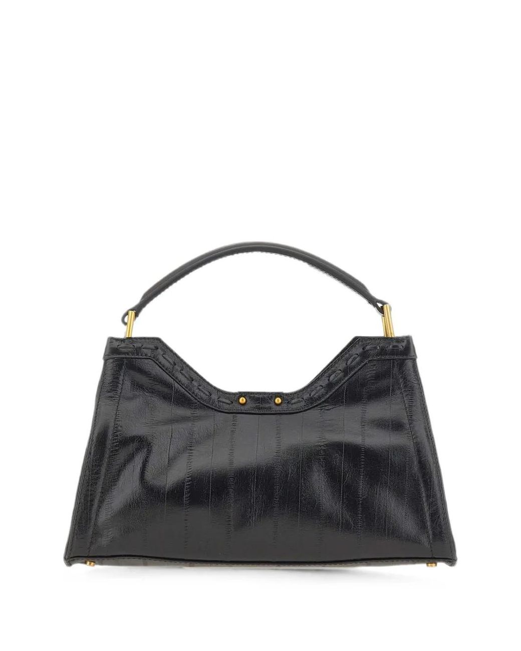 Gianni Chiarini Black Aurora Eel-Print Shoulder Bag