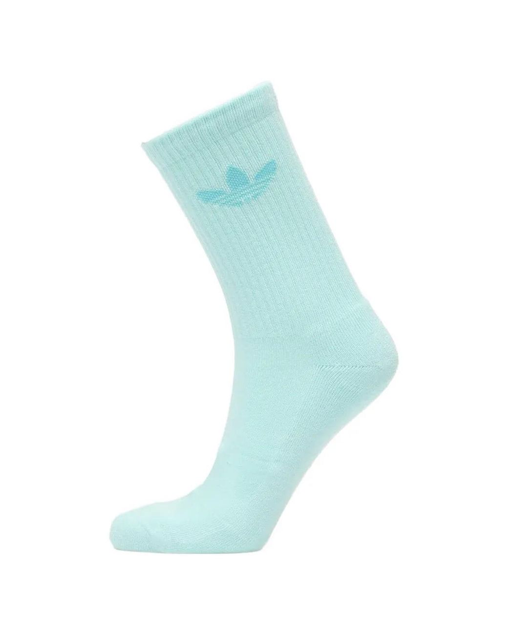 Adidas Blue Lot De 10 Paires De Chaussettes Trefoil En Maille Côtelée