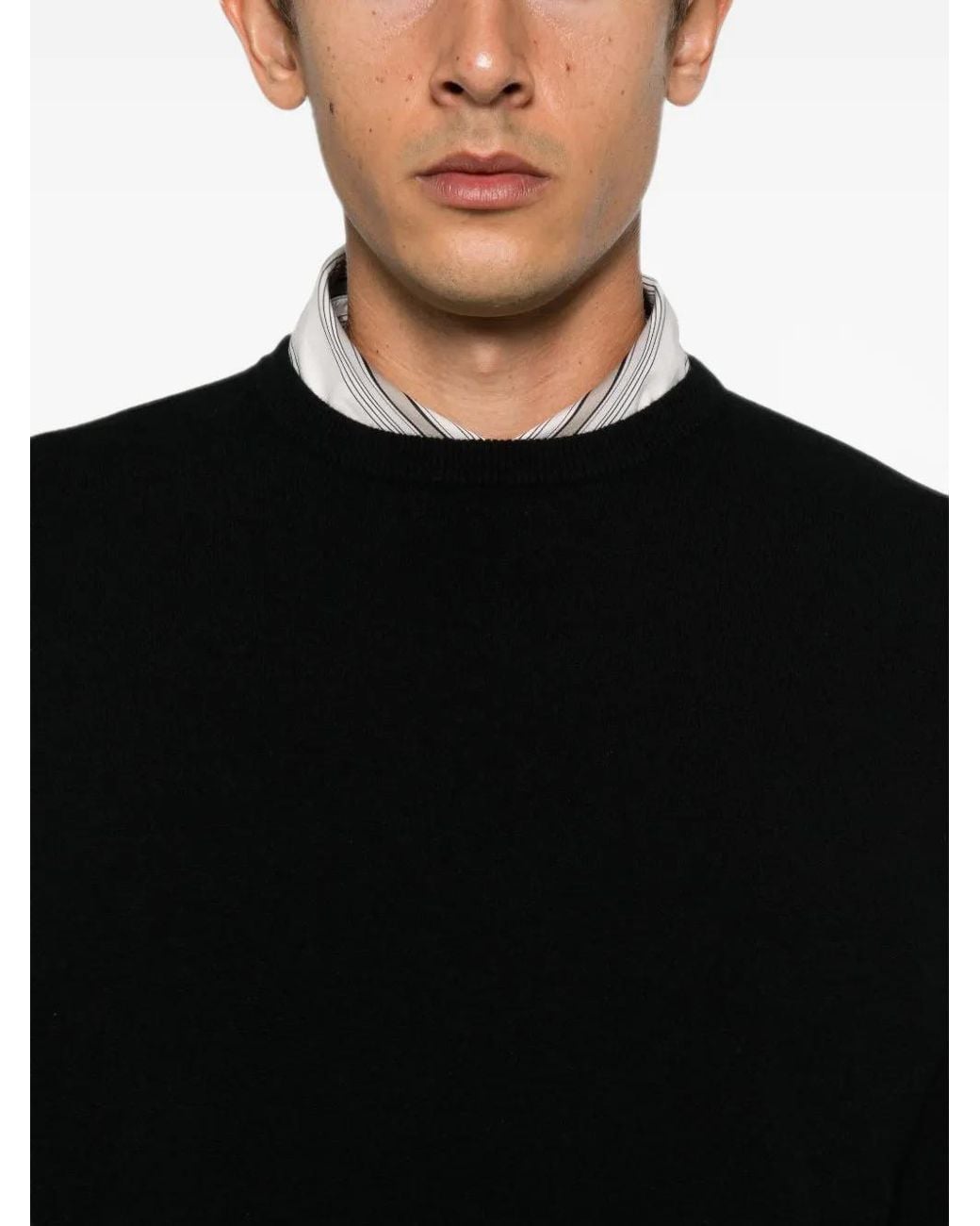 Extreme Cashmere Black Paolo Fine-Knit Sweater