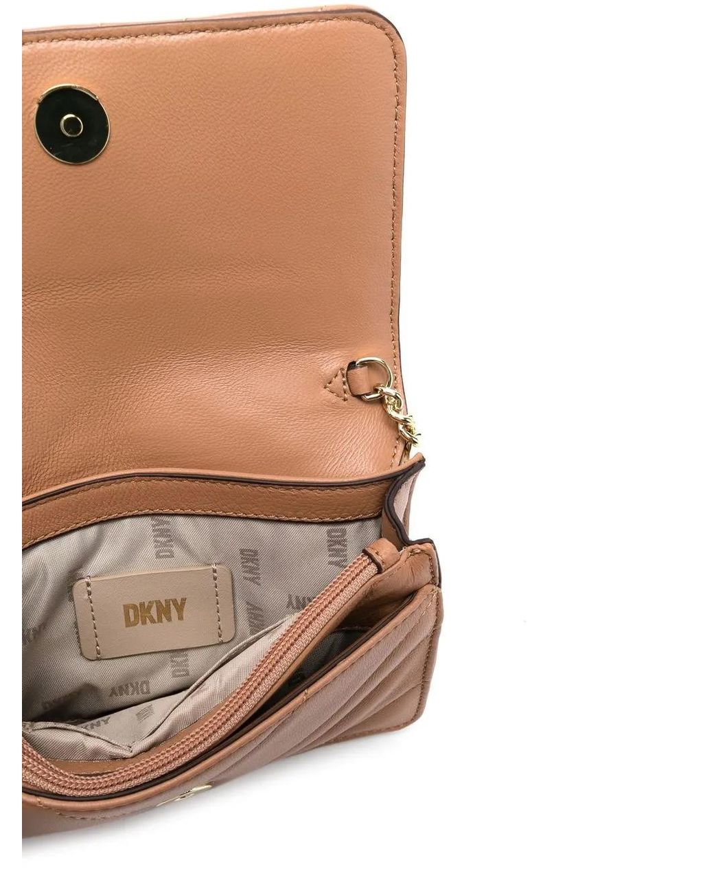 DKNY Pink Quilted Leather Crossbody Bag